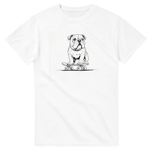 Skateboarding Bulldog T-Shirt