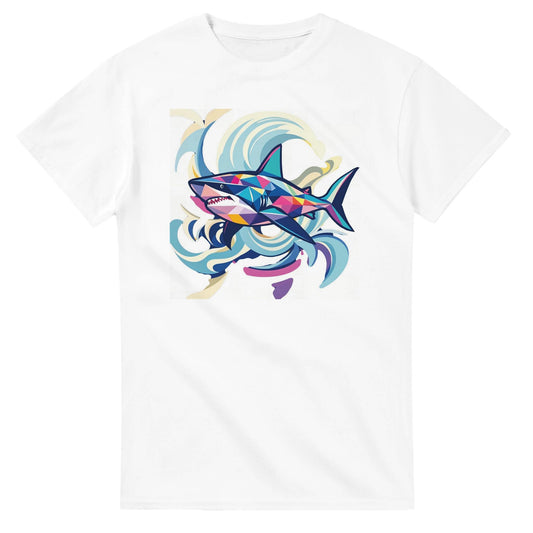Geometric Great White Shark T-Shirt